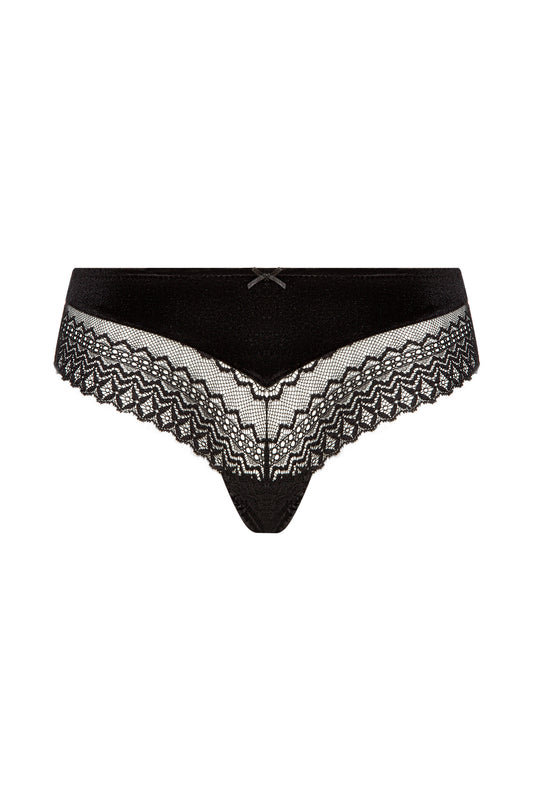 Lilith Velvet Black Slips