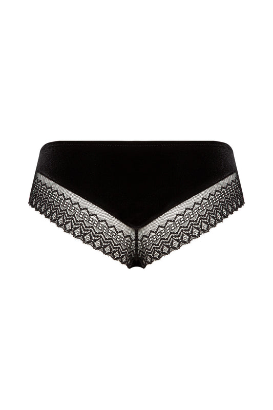 Lilith Velvet Black Slips