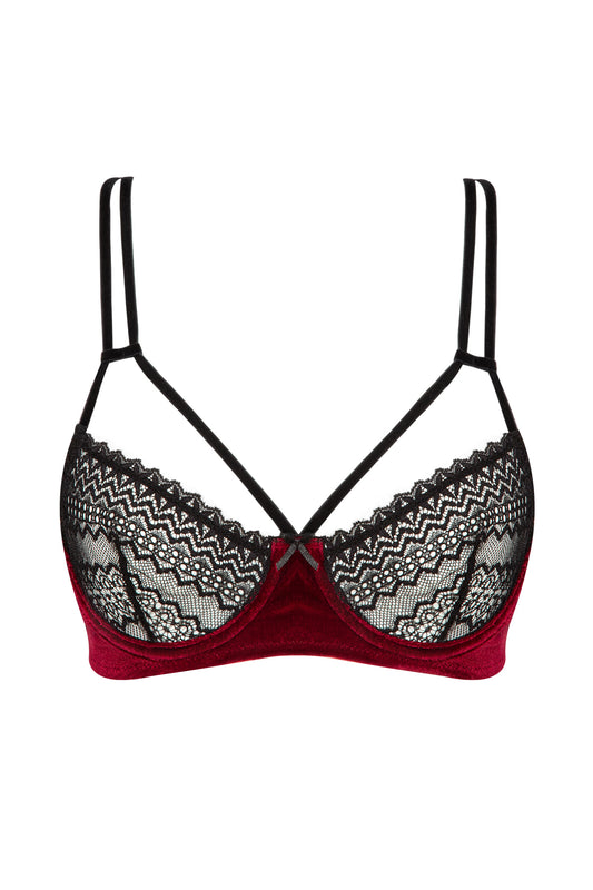 Lilith Velvet Burgundy Bras