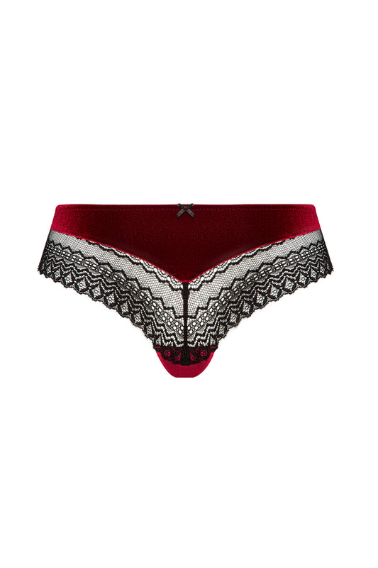 Lilith Velvet Burgundy Slips